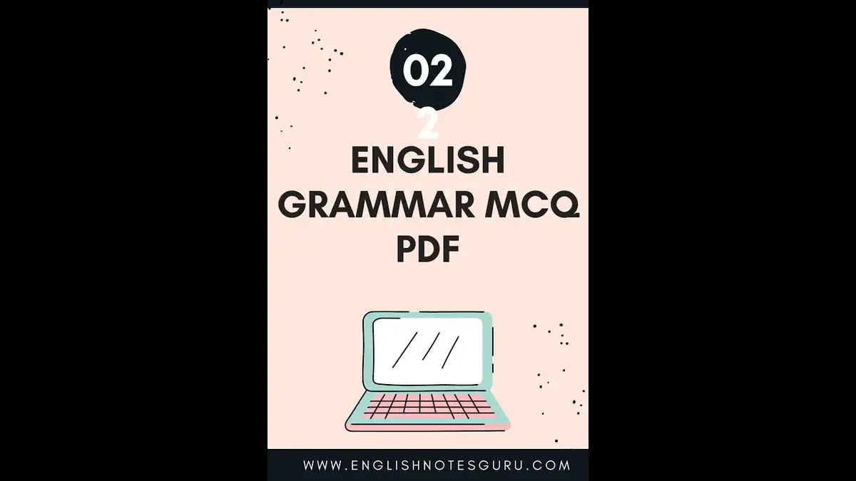 'Video thumbnail for English Grammar MCQ Book PDF'
