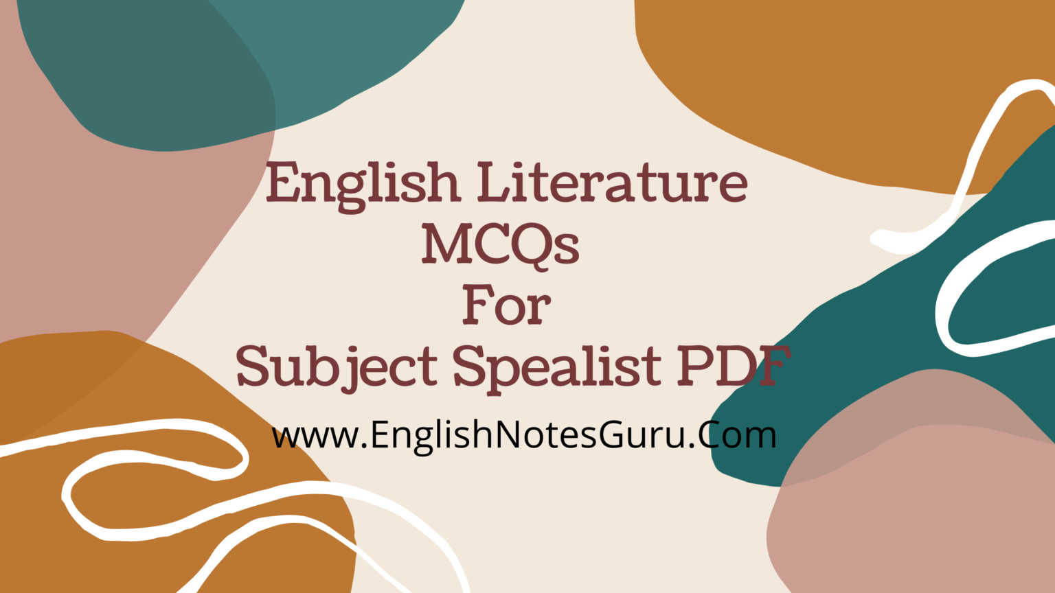 english literature mcq pdf
