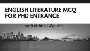 multiple choice questions for english literature for phd entrance