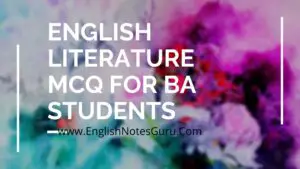 English Literature MCQ For BA Students
