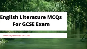 English Literature MCQs For GCSE Exam