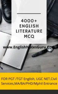 English Literature MCQs Book PDF Free Download