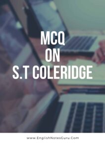MCQ on S.T Coleridge