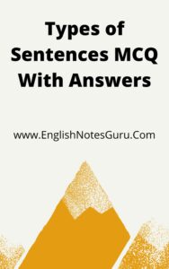 Types of Sentences MCQ With Answers