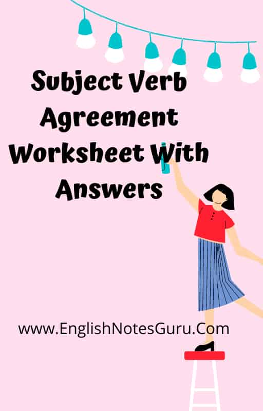 15 Subject Verb Agreement Worksheets With Answers