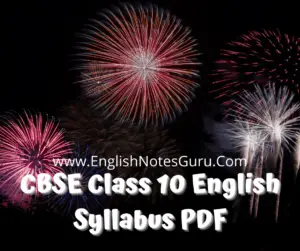 CBSE Class 10 English Syllabus PDF-min
