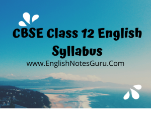 CBSE Class 12 English Syllabus-min